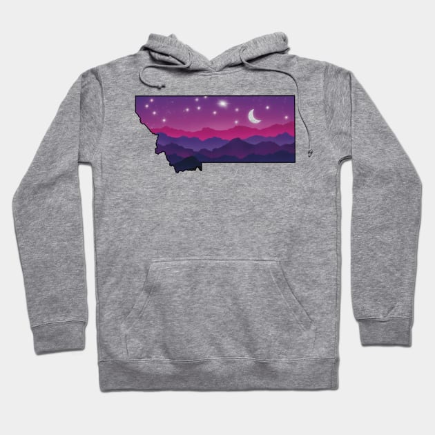 Montana mountains at night Hoodie by LM Designs by DS